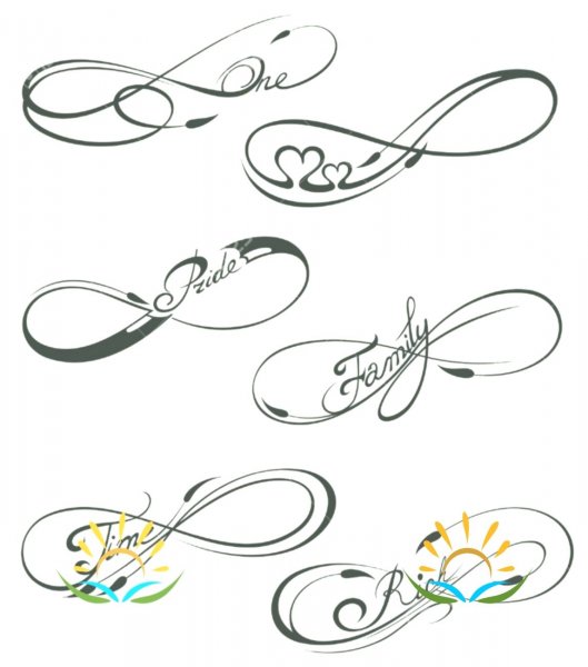 Тату бесконечность эскизы