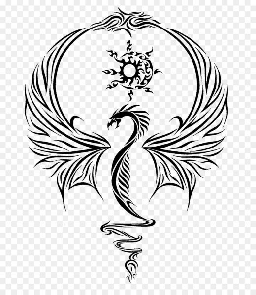 Дракон узор эскиз