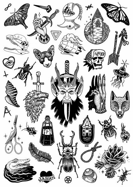 Маленькая тату эскиз