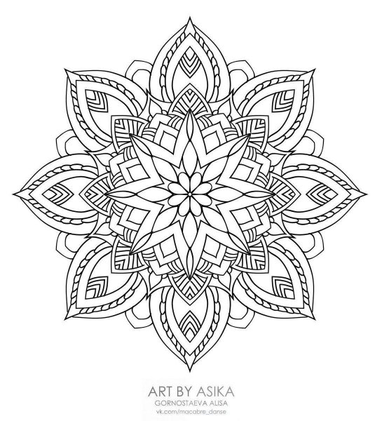 Мандала узоры эскиз