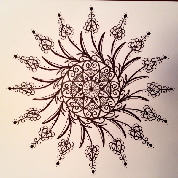 Мандала хной эскизы