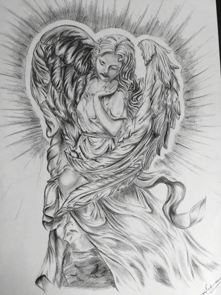 Тату ангела эскизы