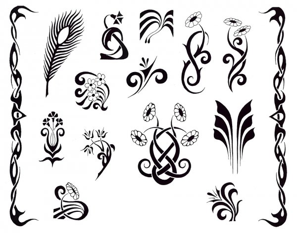 Тату простые узоры