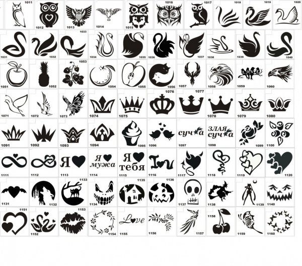 Маленькие Татуировки на листе