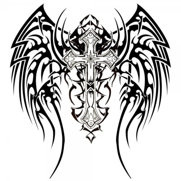 Кельтский крест трайбл тату