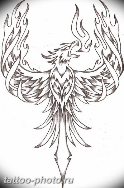 Феникс трафарет