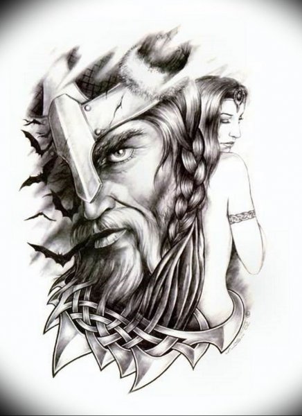 Нордические тату Викинг