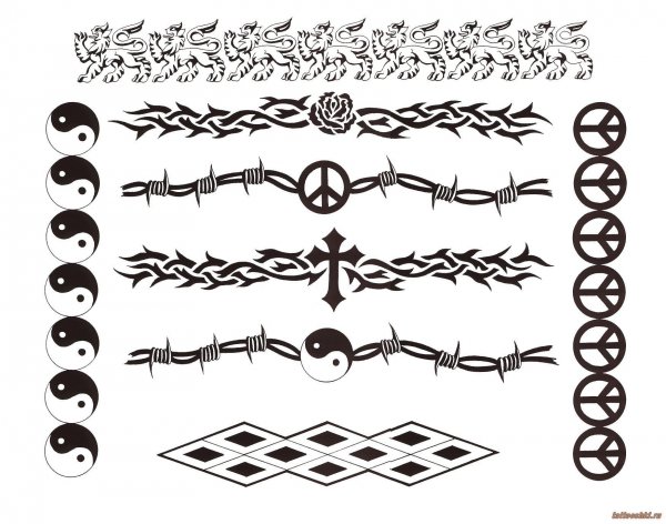 Тату браслет на руке мужские