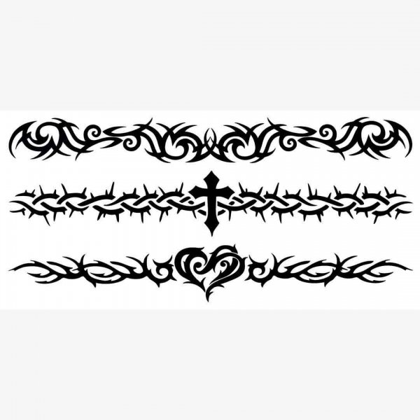 Тату женская трайбл браслет