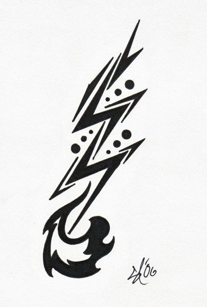 Тату в виде молнии эскизы