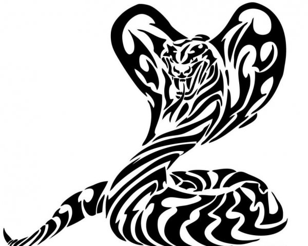 Трайбл тату змеи