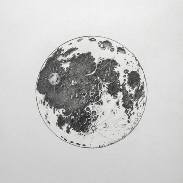 Полная Луна эскиз