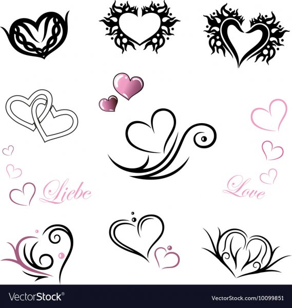 Тату сердце на руке эскизы