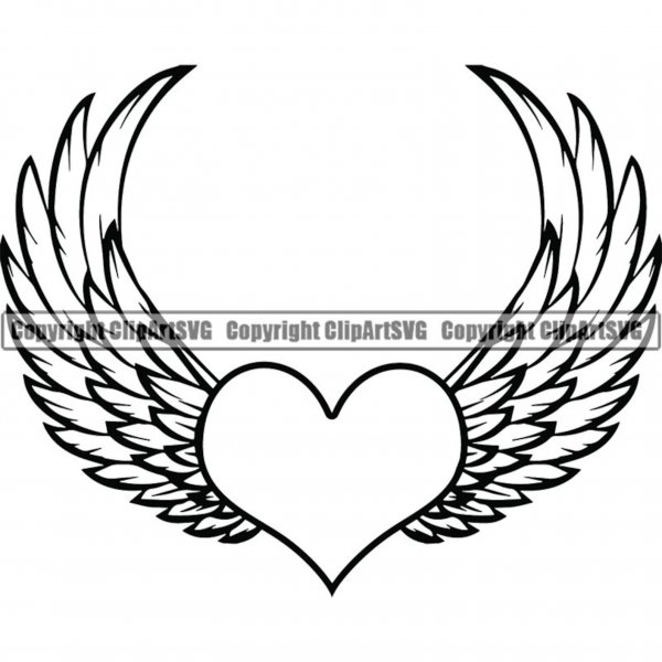 Сердечко с крылышками