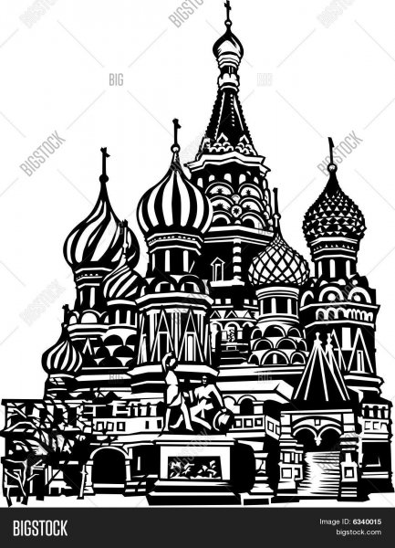 Собор Василия Блаженного Москва вектор