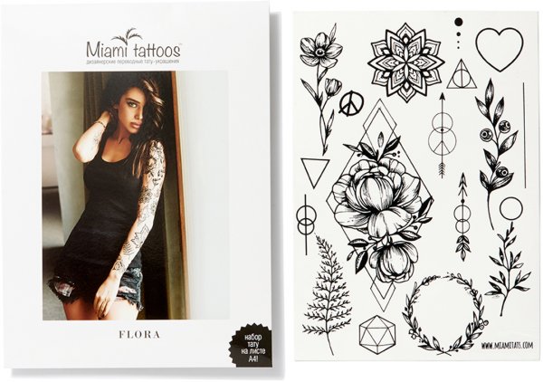 Тату для девушек переводные