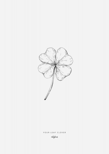 Клевер четырехлистник тату эскизы