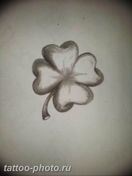 Тату Клевер четырехлистный эскизы