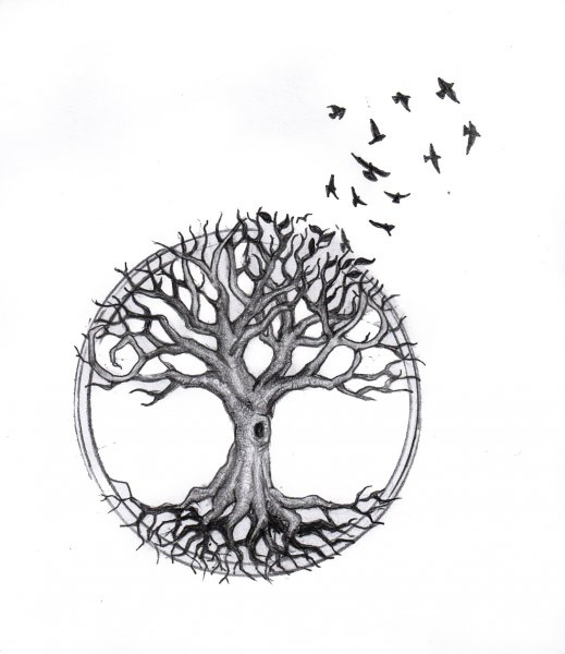 Тату дерево Неметон