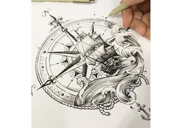 Компас эскиз