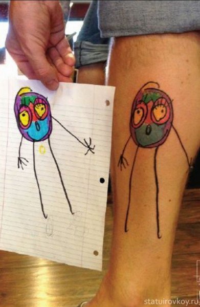 Тату в Сиде детских рисунков
