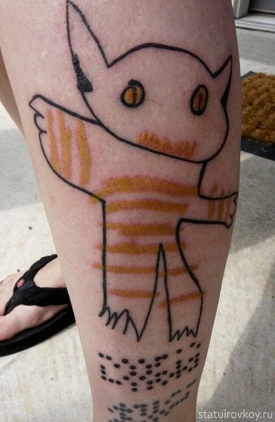 Тату по рисунку ребенка