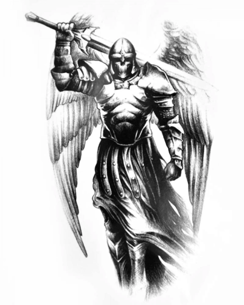 Тату с изображением рыцаря