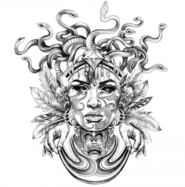 Медуза Горгона тату