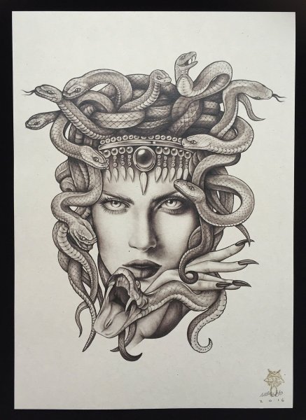 Медуза Горгона эскиз