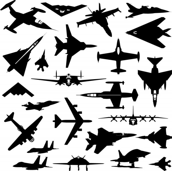 Тату самолет трафарет