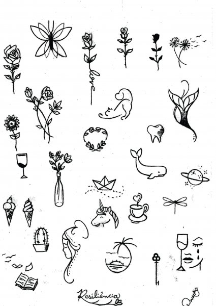 Маленькая тату эскиз