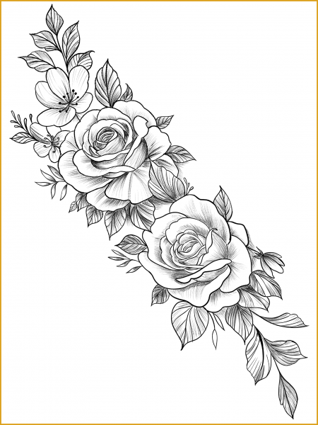 Эскизы тату цветы