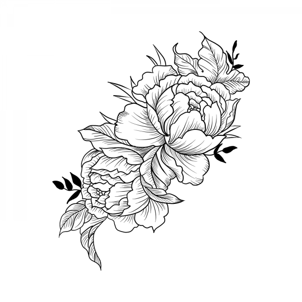 Эскизы тату цветы