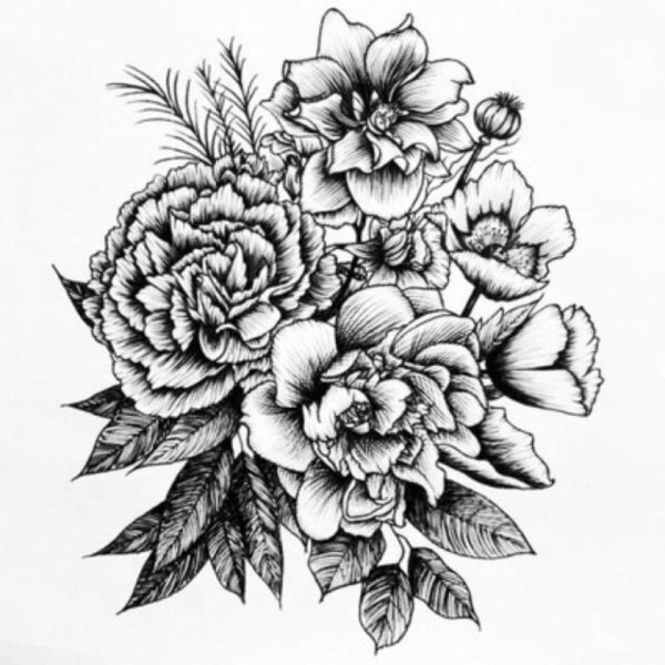 Цветы эскиз