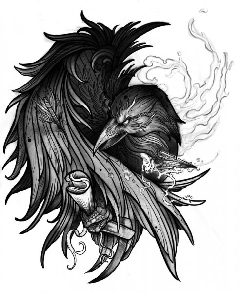 Ворон Кутх тату