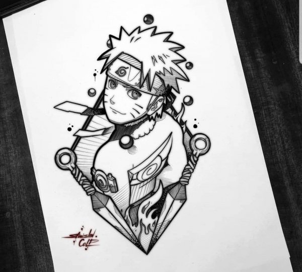 Аниме тату эскизы