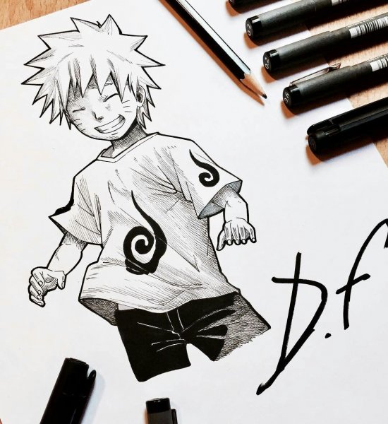 Скетчи в стиле Наруто