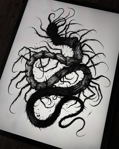 Сколопендра эскиз