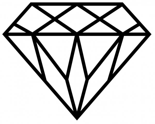 Тату эскизы контур бриллиант