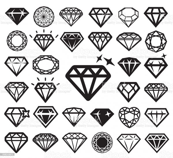 Алмаз тату эскиз маленький