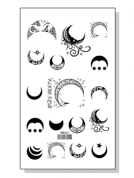 Маленькие Татуировки для девушек эскизы Луна