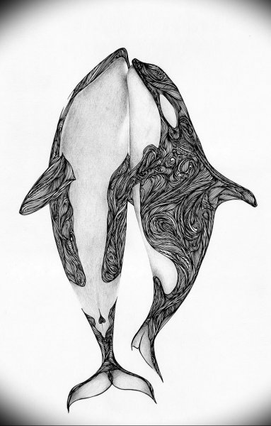 Дельфины стилизованные