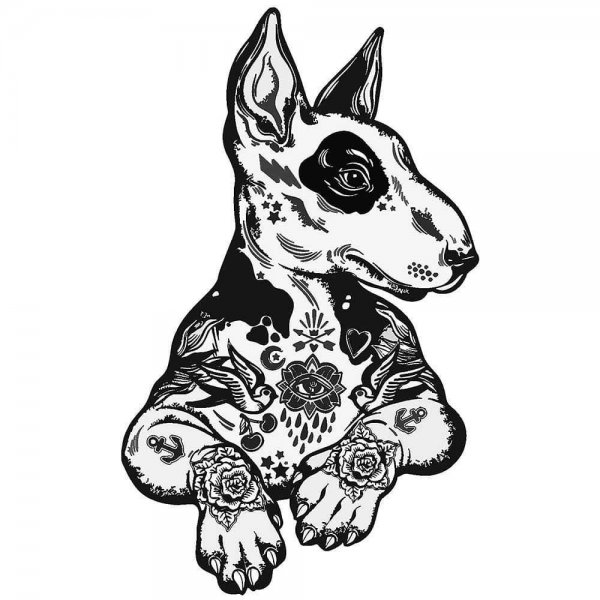 Бультерьер эскиз