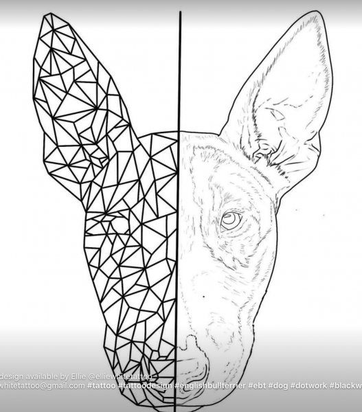 Геометрические рисунки собак