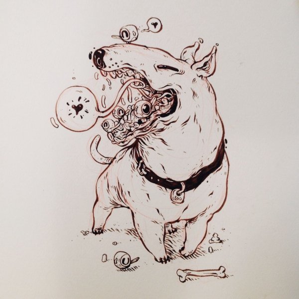 Бультерьер скетч