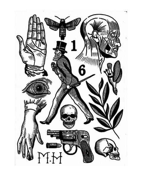 Эскизы зековских наколок