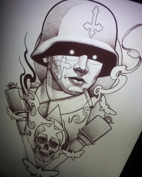 Военные тату эскизы