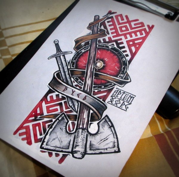 Тату в стиле олдскул маленькие