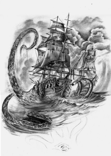 Эскизы тату морская тематика