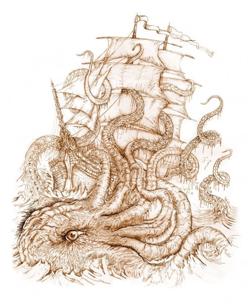 Гравюры морская тематика